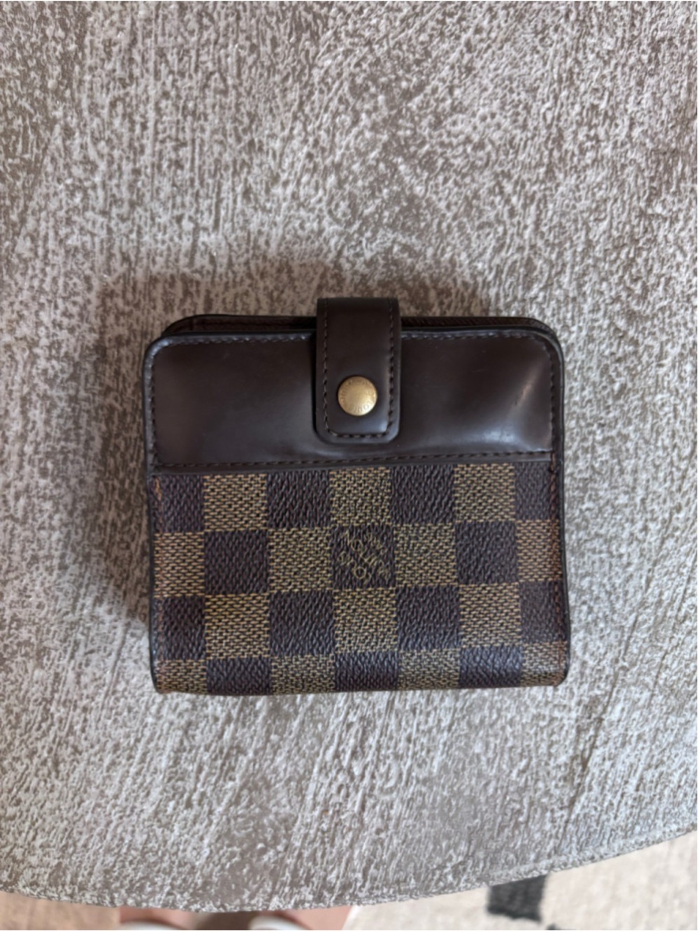 Women's Louis Vuitton Damier Ebene Wallet One Size Brown Gold - Picture 7 of 10